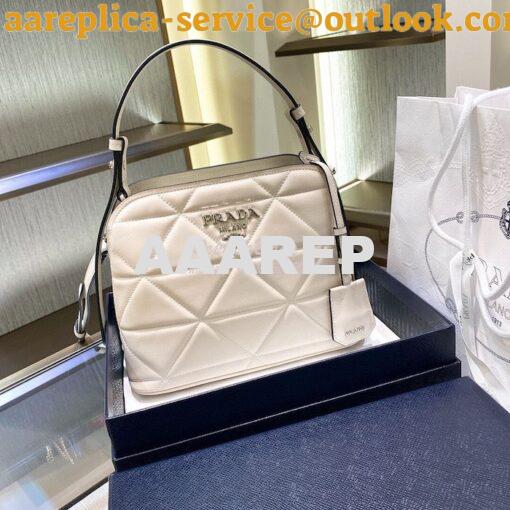 Replica Prada Spectrum Small Leather Bag 1BA311 White 2