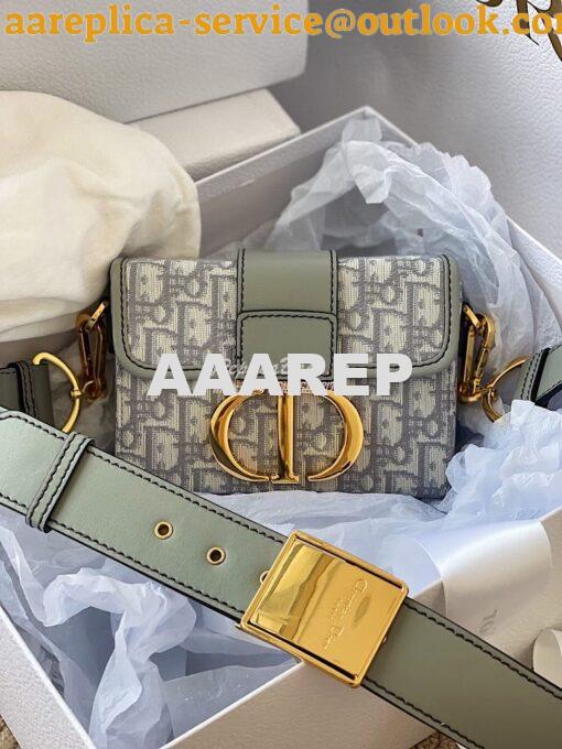 Replica Dior 30 Montaigne Jacquard Canvas Box Bag M9204 Gray