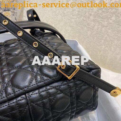 Replica Dior Small Backpack Black Cannage Lambskin M9221U 8