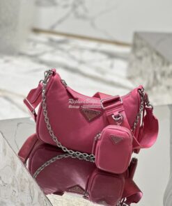 Replica Prada Re-edition 2005 Lambskin Bag 1BH204 Pink 2