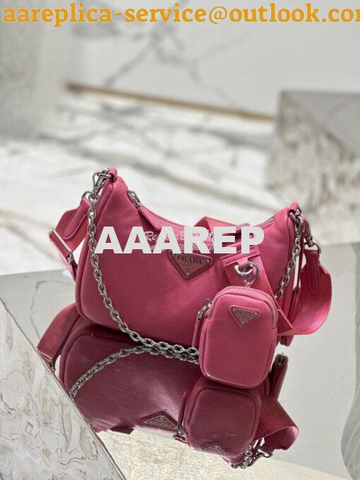 Replica Prada Re-edition 2005 Lambskin Bag 1BH204 Pink 2