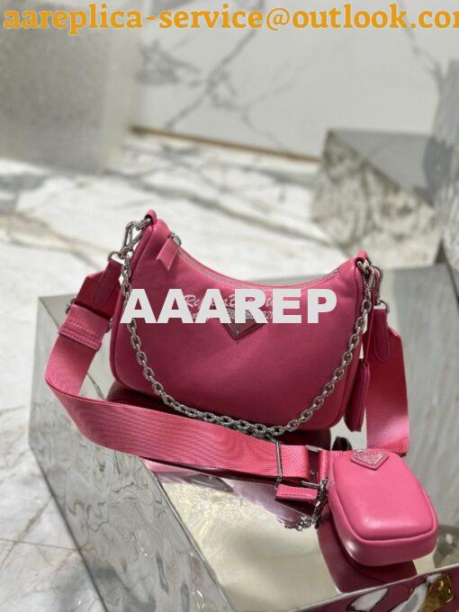 Replica Prada Re-edition 2005 Lambskin Bag 1BH204 Pink 3