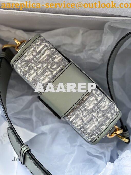 Replica Dior 30 Montaigne Jacquard Canvas Box Bag M9204 Gray 5