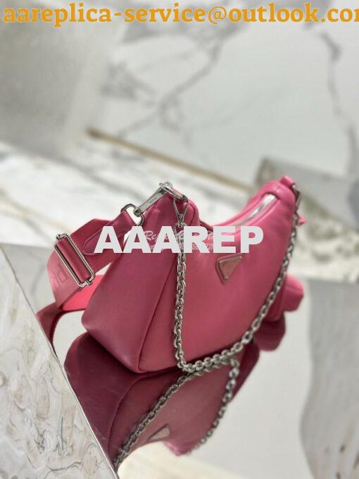 Replica Prada Re-edition 2005 Lambskin Bag 1BH204 Pink 4