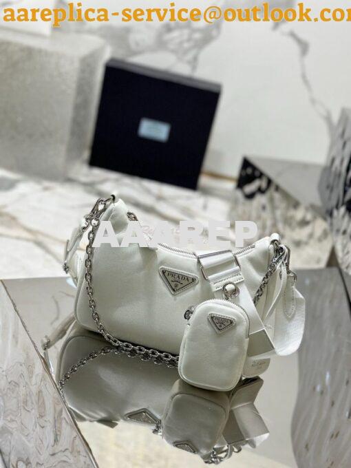 Replica Prada Re-edition 2005 Lambskin Bag 1BH204 White 2