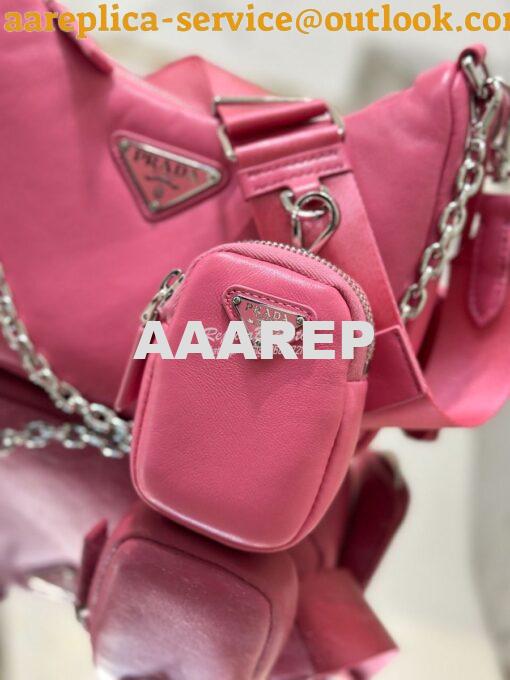 Replica Prada Re-edition 2005 Lambskin Bag 1BH204 Pink 6