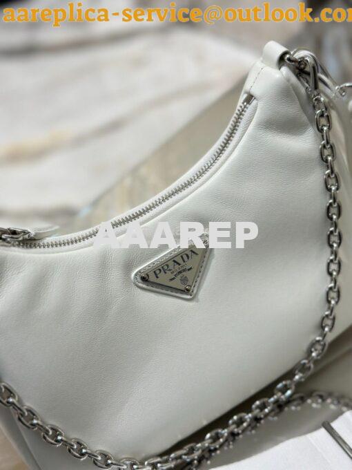 Replica Prada Re-edition 2005 Lambskin Bag 1BH204 White 5