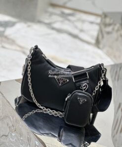 Replica Prada Re-edition 2005 Lambskin Bag 1BH204 Black