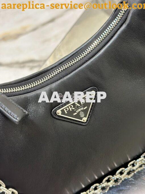 Replica Prada Re-edition 2005 Lambskin Bag 1BH204 Black 5