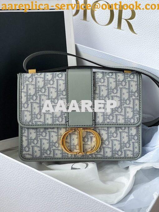 Replica Dior 30 Montaigne Oblique Jacquard Canvas Gray