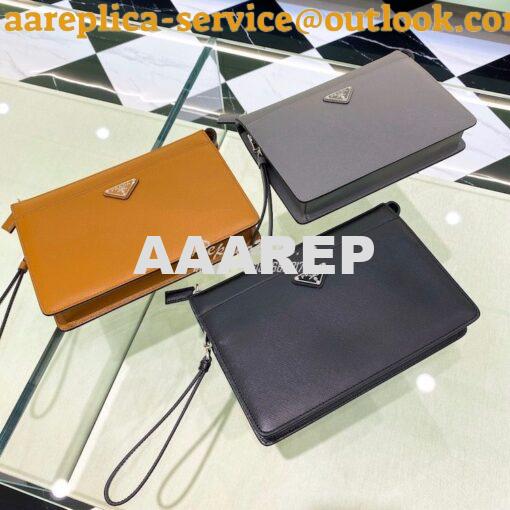 Replica Prada Saffiano Leather Pouch 2VF032