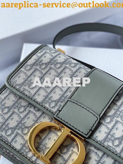 Replica Dior 30 Montaigne Oblique Jacquard Canvas Gray 3