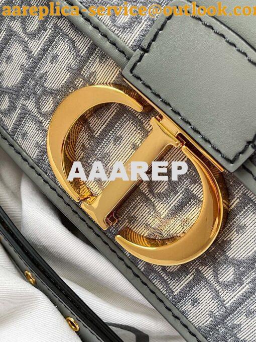 Replica Dior 30 Montaigne Oblique Jacquard Canvas Gray 4