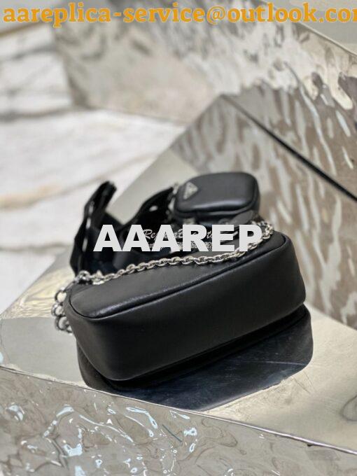 Replica Prada Re-edition 2005 Lambskin Bag 1BH204 Black 10