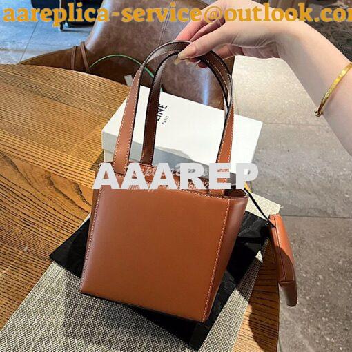 Replica Celine Cube Bag Cuir Triomphe In Smooth Calfskin Tan 199202 6