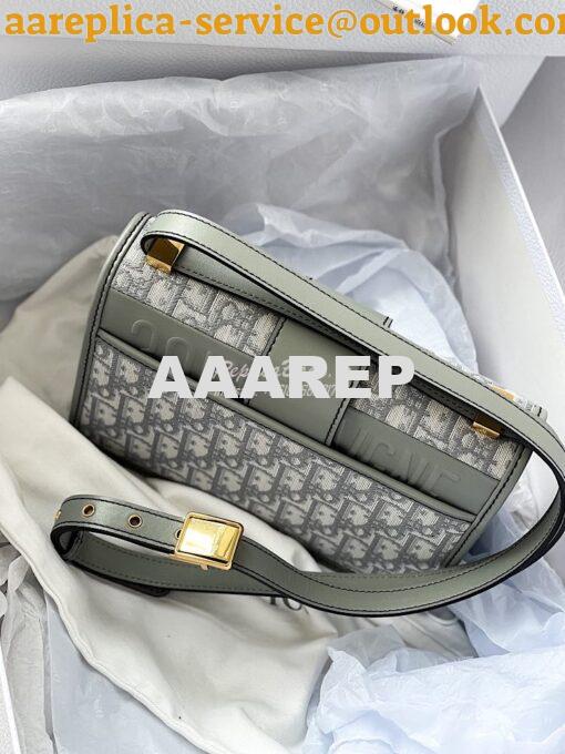 Replica Dior 30 Montaigne Oblique Jacquard Canvas Gray 8