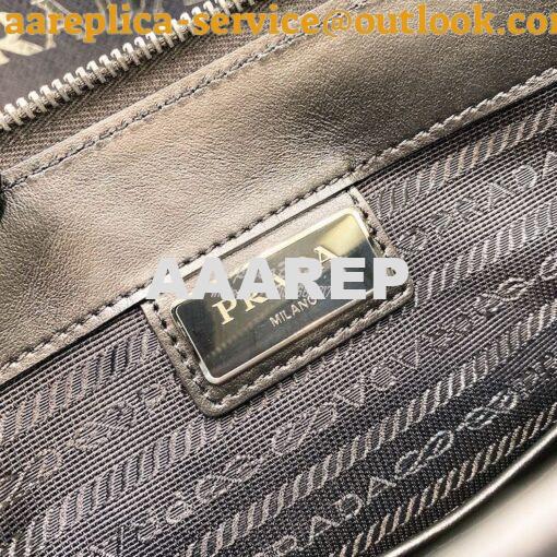 Replica Prada Brush Leather Pouch 2VF032 Black 9