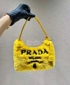 Replica Prada Re-edition 2000 Terry Mini-bag 1NE515 Yellow