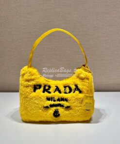 Replica Prada Re-edition 2000 Terry Mini-bag 1NE515 Yellow 2