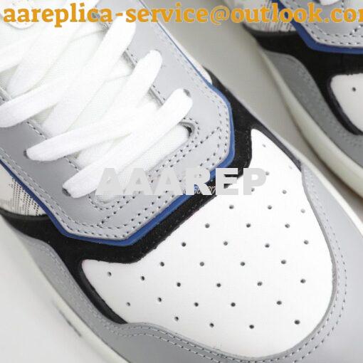 Replica Dior B27 Mid-Top Sneaker Blue, Gray and White Smooth Calfskin 8