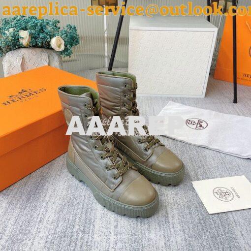 Replica Hermes Fresh Ankle Boots calfskin and light parachute fabric H 20