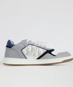 Replica Dior B27 Low-Top Sneaker Blue, Gray and White Smooth Calfskin 2