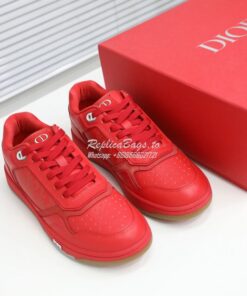 Replica Dior World Tour B27 Low-Top Sneaker Red Oblique Galaxy Leather