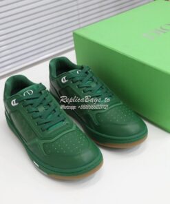 Replica Dior World Tour B27 Low-Top Sneaker Green Oblique Galaxy Leath