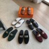 Replica Hermes Hot Loafer in suede goatskin H232074Z Marron 7