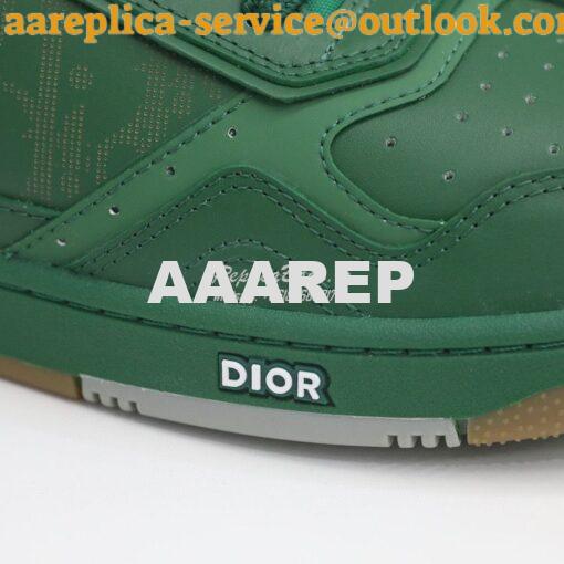 Replica Dior World Tour B27 Low-Top Sneaker Green Oblique Galaxy Leath 9