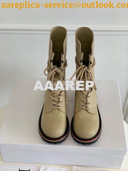 Replica Dior Quest Boots in Calfskin Leather KDI668 Taupe 2