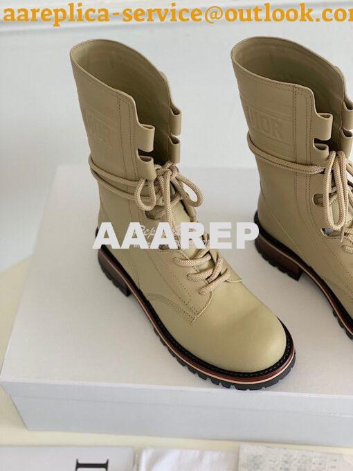 Replica Dior Quest Boots in Calfskin Leather KDI668 Taupe 4