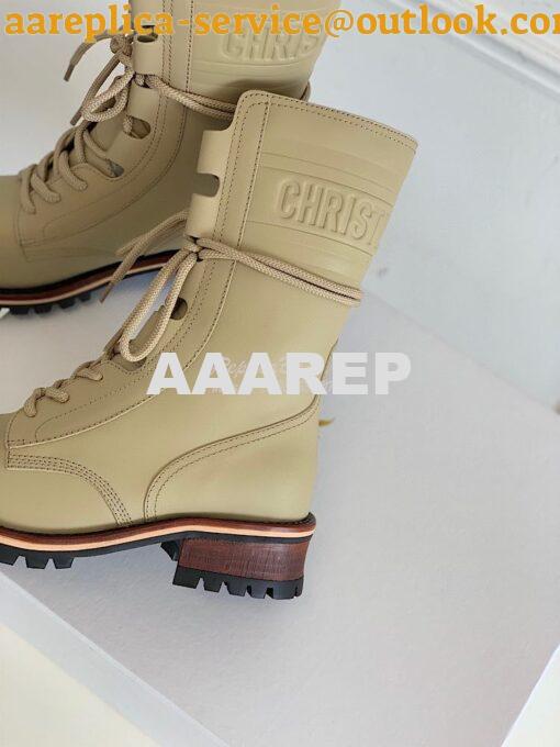 Replica Dior Quest Boots in Calfskin Leather KDI668 Taupe 6