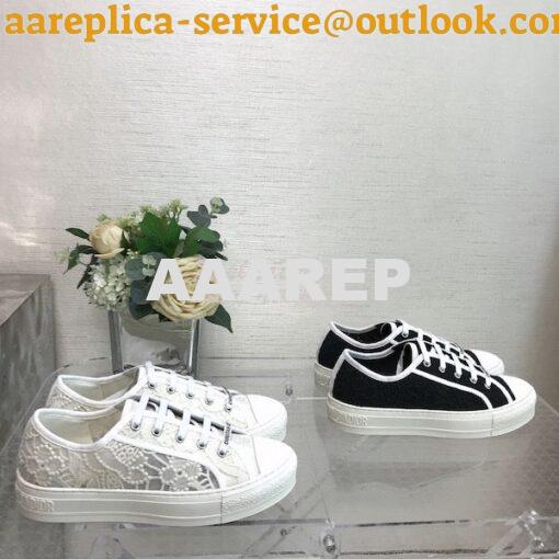 Replica Dior Walk'n'Dior Embroidery Sneaker Black Macramé Embroidered