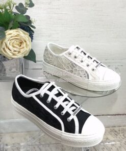 Replica Dior Walk'n'Dior Embroidery Sneaker Black Macramé Embroidered 2