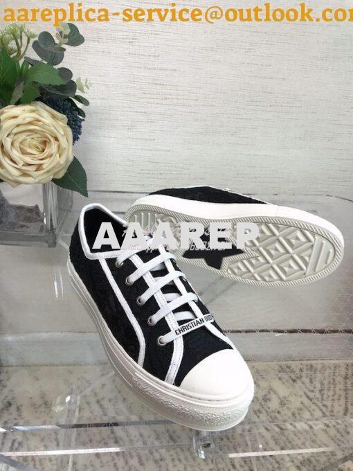 Replica Dior Walk'n'Dior Embroidery Sneaker Black Macramé Embroidered 9