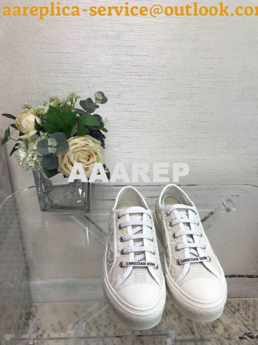 Replica Dior Walk'n'Dior Embroidery Sneaker White Macramé Embroidered 2