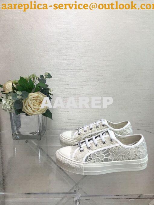 Replica Dior Walk'n'Dior Embroidery Sneaker White Macramé Embroidered 3