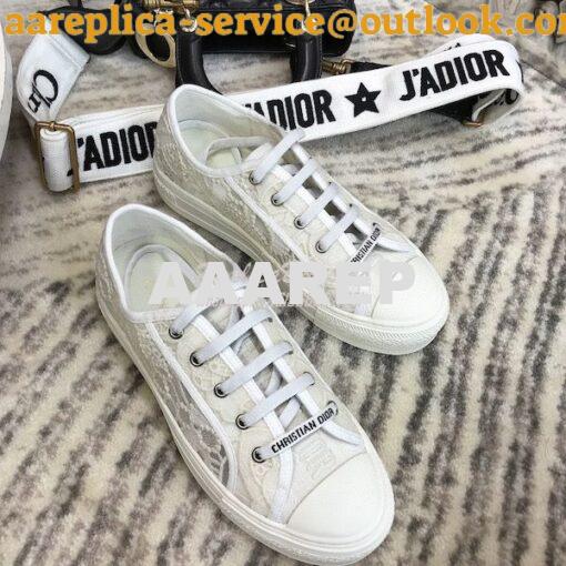 Replica Dior Walk'n'Dior Embroidery Sneaker White Macramé Embroidered 4