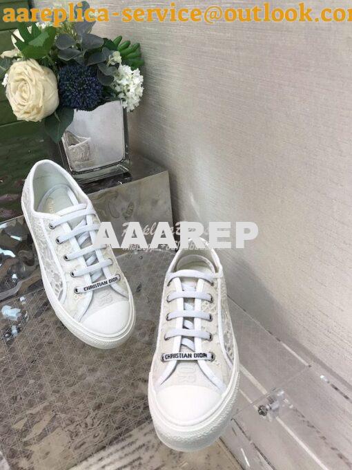 Replica Dior Walk'n'Dior Embroidery Sneaker White Macramé Embroidered 5