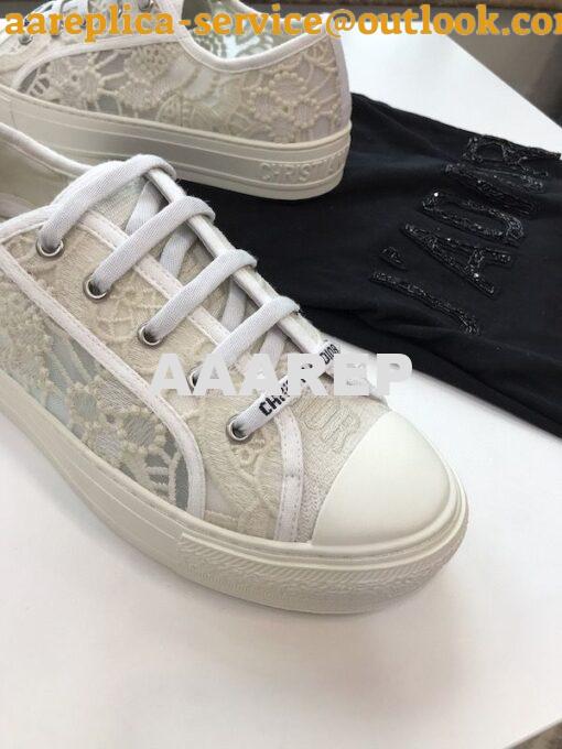 Replica Dior Walk'n'Dior Embroidery Sneaker White Macramé Embroidered 6