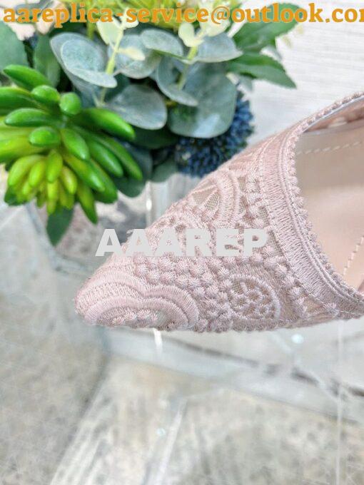 Replica Dior J'adior Slingback Pump Rose Des Vents Macramé Embroidered 19