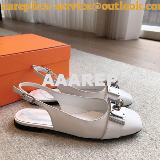 Replica Hermes Innocente Slingback in goatskin H241157Z 3