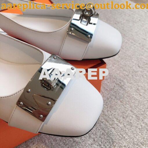 Replica Hermes Innocente Slingback in goatskin H241157Z 5