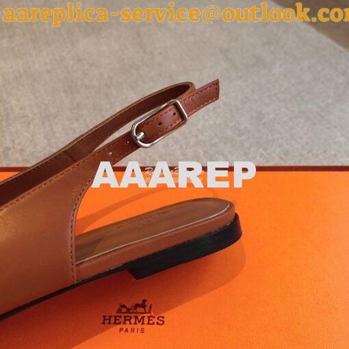 Replica Hermes Innocente Slingback in goatskin H241157Z 13