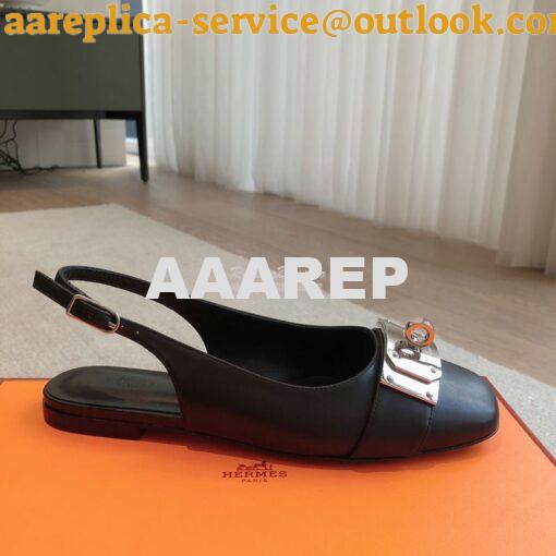 Replica Hermes Innocente Slingback in goatskin H241157Z 18