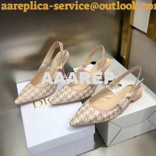 Replica Dior J'adior Slingback Rose Des Vents Cotton Embroidery with M 2