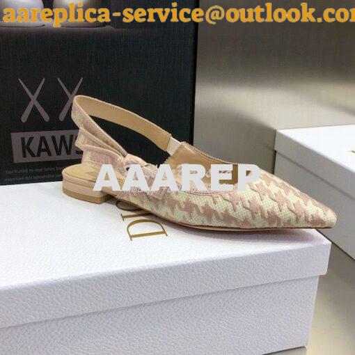 Replica Dior J'adior Slingback Rose Des Vents Cotton Embroidery with M 6