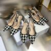 Replica Dior Rhodes Heeled Mule in Black Calfskin KCP924 33