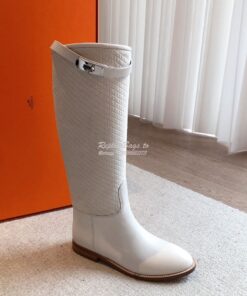 Replica Hermes Jumping Boot in calfskin with "H en Biais" motif H21212